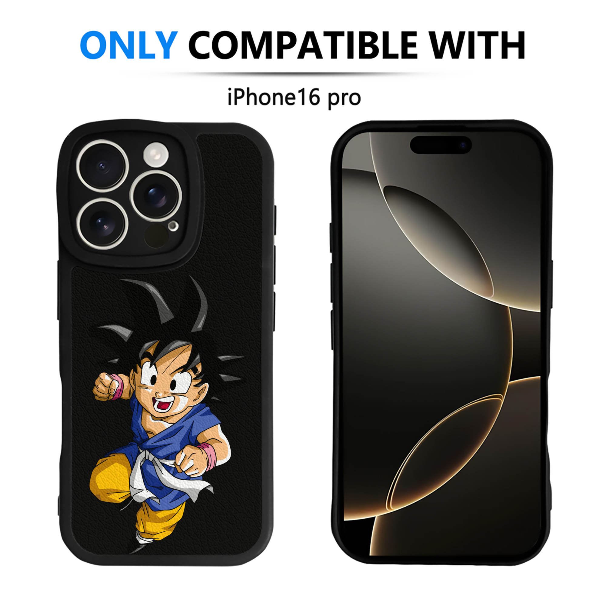 （画像用） ドラゴンボール 孫悟天 そん ごてん DRAGON BALL Son Goten 【iPhone 16シリーズ対応】シリコンスマホケース（レザー調） 材質：シリコン
